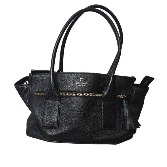 kate spade Handbags - Kate Spade Black Pebbled Leather Southport Avenue Oden Tote Handbag Purse